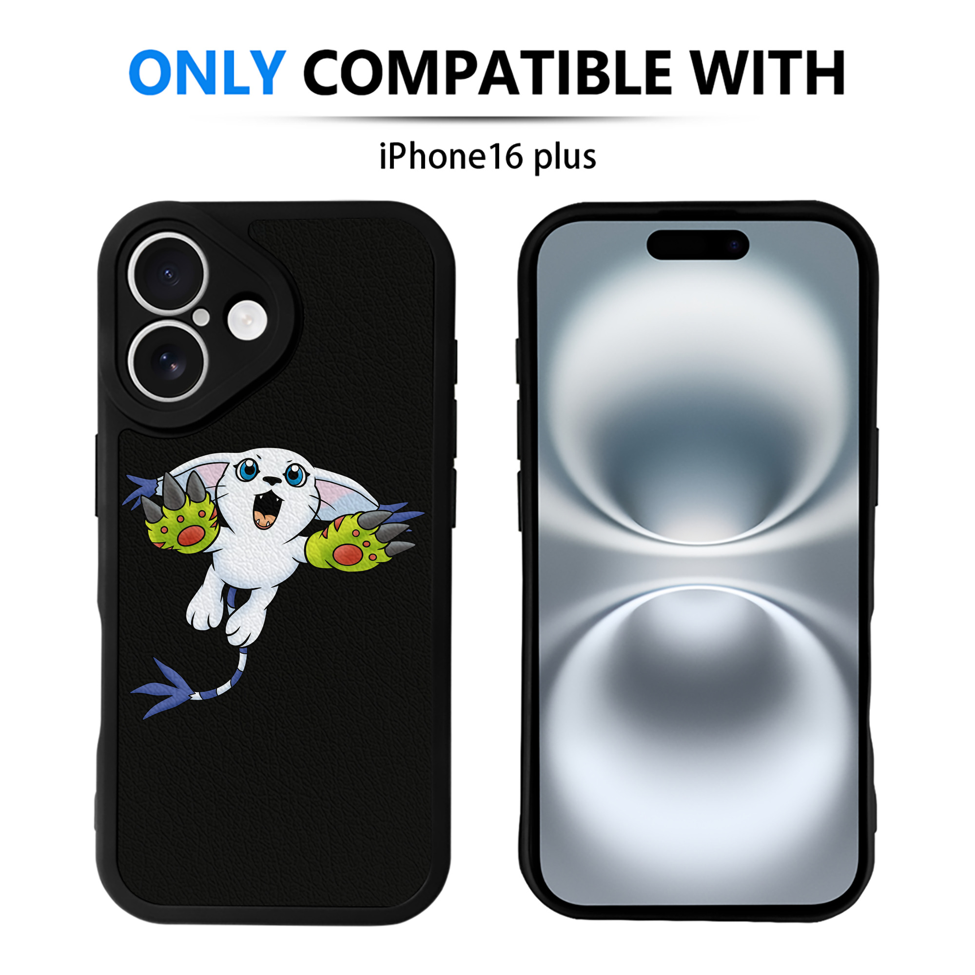 （画像用） Digimon デジタルモンスター/デジモン 【iPhone 16シリーズ対応】シリコンスマホケース（レザー調） 材質：シリコン